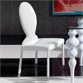 Dupen Modern Dining Chair in White