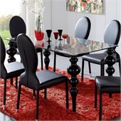 Dupen Modern Dining Table in Black