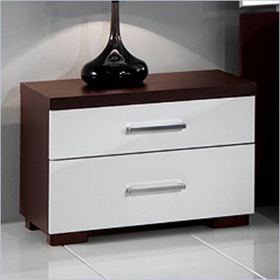 MCS Luxury Nightstand in Wenge/White
