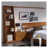Benicarlo 114 Series Tower Bookcase with Light Attachment in Cherry