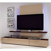 Benicarlo Maya Wall Unit TV Stand in Dark Wenge