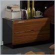 ADD TO YOUR SET: Benicarlo Sal Nightstand in Glossy Black/Warm Walnut