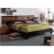 ADD TO YOUR SET: Benicarlo Sal Platform Bed in Glossy Black/Warm Walnut