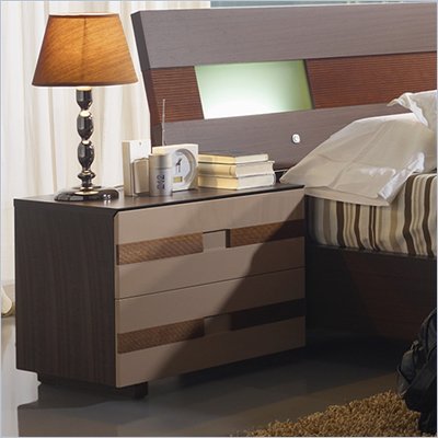Benicarlo 112 Series Nightstand in Wenge/Capuccino