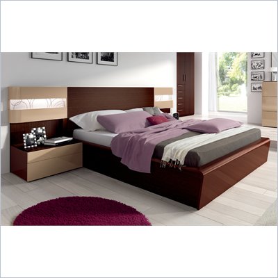 Benicarlo Maya Bed with Storage Kit in Dark Wenge