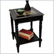ADD TO YOUR SET: Convenience Concepts Faux Marble End Table in Black