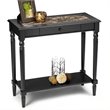 ADD TO YOUR SET: Convenience Concepts Faux Marble Rectangular Hall Table in Black