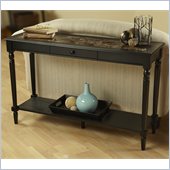 Convenience Concepts Faux Marble Console Table in Black