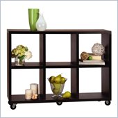 Convenience Concepts Northfield Rolling Divider Bookcase in Espresso