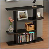 Convenience Concepts Northfield Wave Bookshelf in Espresso