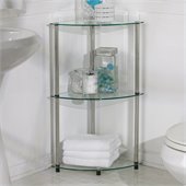 Convenience Concepts Classic Glass 3 Tier Corner Shelf 