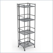 Convenience Concepts XTRA-Storage 4 Tier Folding Shelf in Silver