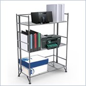 Convenience Concepts XTRA-Storage 3 Tier Wide Folding Shelf in Silver