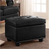 Convenience Concepts Designs4Comfort 5th Avenue Black Storage Ottoman