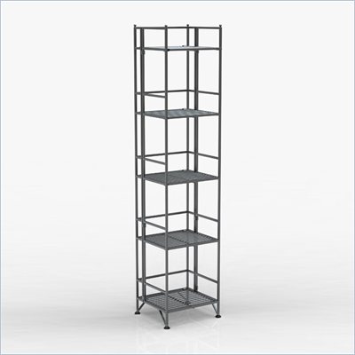 Convenience Concepts XTRA-Storage 5 Tier Folding Shelf in Silver