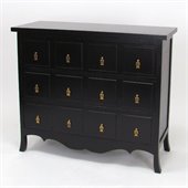 Wayborn Asian Storage 3 Drawer Accent Chest in Antique Black