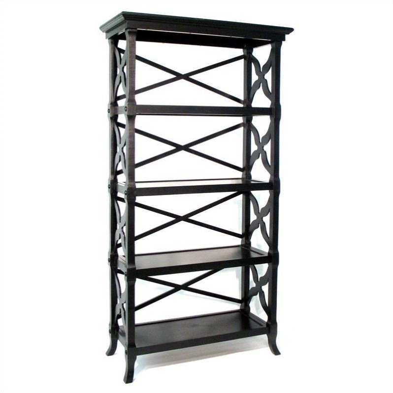 Wayborn Charter 4 Shelf Bookcase in Black