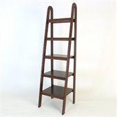Wayborn Basswood 5 Tier Ladder Bookcase in Brown