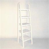 Wayborn Basswood 5 Tier Ladder Bookcase in White