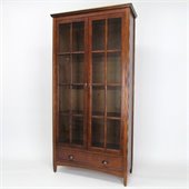 Wayborn Barrister Bookcase with Glass Door in Brown