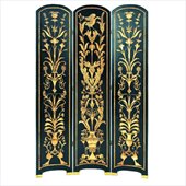 Wayborn Classic Panel Room Divider in Black/Gold