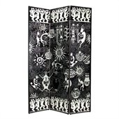 Wayborn Santa Fe Design Room Divider in Black/Silver