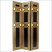 Wayborn Classic Scroll Room Divider in Black/Gold