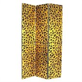Wayborn Golden Cheetah Look Room Divider in Gold/Black
