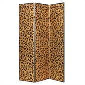 Wayborn Cheetah Look Room Divider in Gold/Black