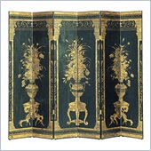 Wayborn Floral Display Room Divider in Black/Gold