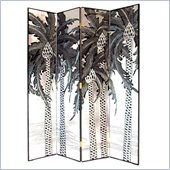 Wayborn Palm Room Divider in Silver/Black