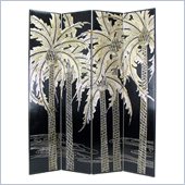 Wayborn Palm Room Divider in Black/Silver