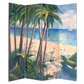 Wayborn Hand Painted Beach Room Divider