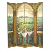 Wayborn Hand Painted Vine Country Room Divider