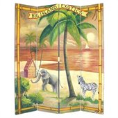 Wayborn Hand Painted The Big Island Room Divider