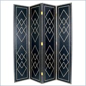 Wayborn Black Diamond Room Divider in Black