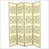 Wayborn Full House Leather Room Divider in Light Beige
