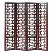 Wayborn Double Happiness Room Divider in Dark Brown