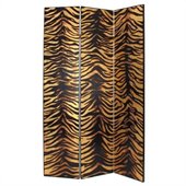 Wayborn Gold Leaf Zebra Room Divider in Black/Gold