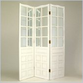 Wayborn French Mirror Room Divider in Whitewash