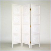 Wayborn Geometric Room Divider in Whitewash