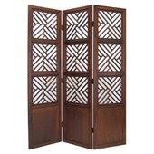 Wayborn Lattic Room Divider in Walnut