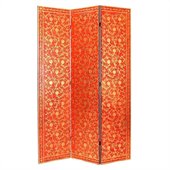 Wayborn Golden Vine Room Divider in Red/Gold