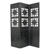 Wayborn Lattice Room Divider in Antique Black