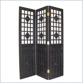 Wayborn Lattice Room Divider in Antique Black