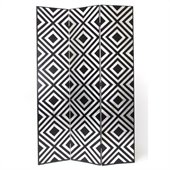Wayborn Silver Block Room Divider in Black/Silver