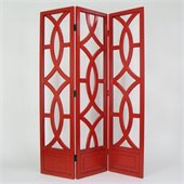 Wayborn Charleston Room Divider in China Red