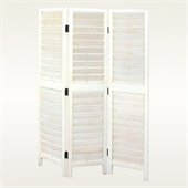 Wayborn Chinese Oakwood Low Venetian Room Divider in Whitewash