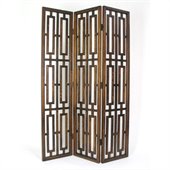 Wayborn Chinese Oakwood Bookmark Room Divider in Brown