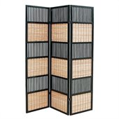 Wayborn Tata Room Divider in Black/Brown